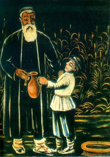 Niko Pirosmanashvili A Peasant with His Grandson oil painting picture